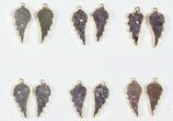 Lot: Amethyst Slice Pendants/Earrings - Pairs #84092-1